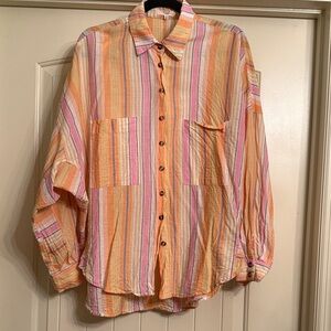Easel Multicolor Striped Shirt